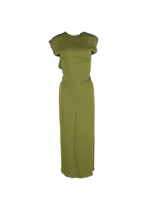 Christopher Esber cap-sleeve backless maxi dress - Green