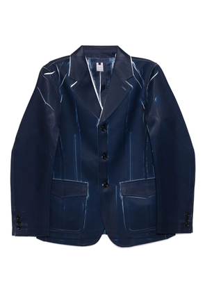 Comme Des Garçons Shirt printed single-breasted blazer - Blue
