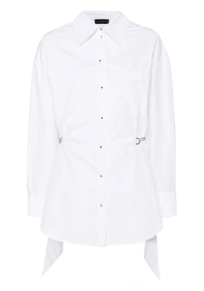 Mugler chain-detail shirt dress - White