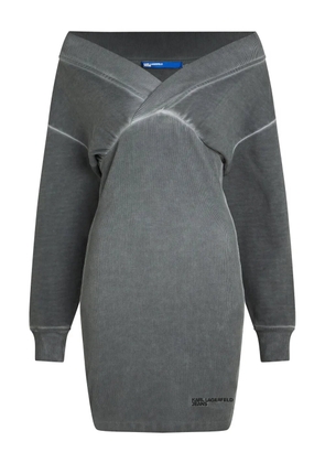 Karl Lagerfeld Jeans off-shoulder dress - Grey