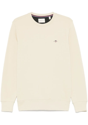 Gant shield-motif crew-neck sweatshirt - Neutrals