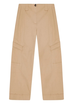 GANNI mid-rise cargo trousers - Neutrals