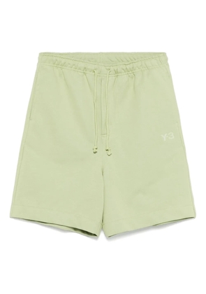 Y-3 drawstring-waistband track shorts - Green