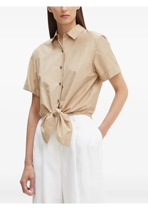 Theory tie-front buttoned shirt - Neutrals