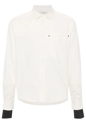 KUSIKOHC herringboned cotton shirt - White