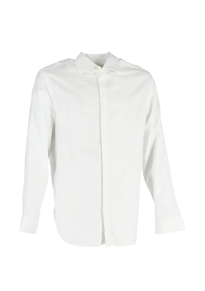 Giorgio Armani Pre-Owned hidden button long sleeve shirt - White