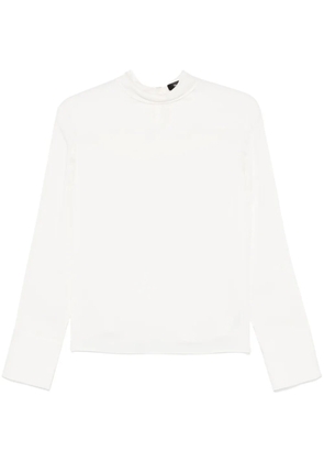 Theory scarf-detail silk blouse - Neutrals