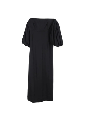 Mother Of Pearl puff-sleeve midi dress - Black