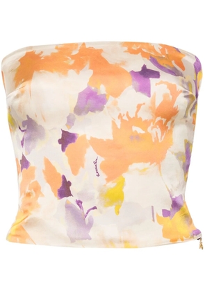 Patrizia Pepe square-neck crop top - Orange