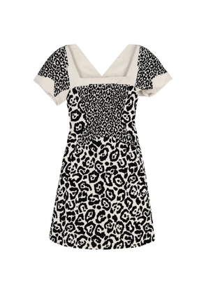 Antonio Berardi Vintage leopard-print mini dress - Black
