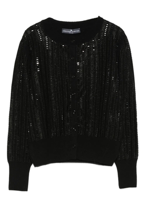 Ermanno Scervino sequin-embellished ribbed cardigan - Black