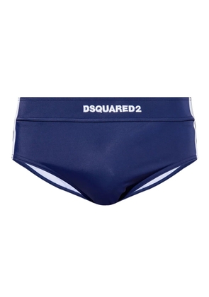 DSQUARED2 logo-embroidered swim trunks - Blue
