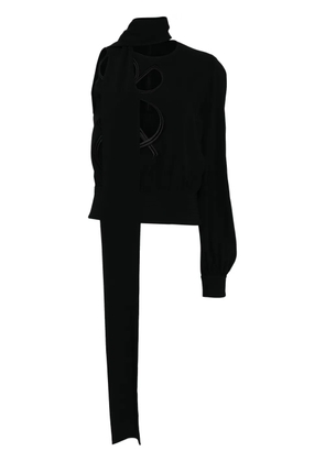 Elie Saab embroidered cut-out blouse - Black