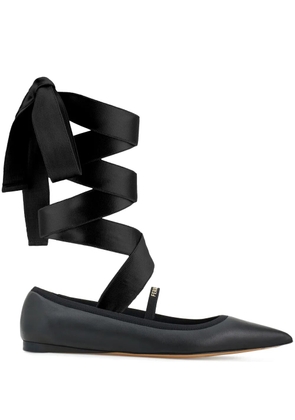 Ferragamo leather ballerina shoes - Black