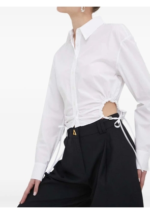HUGO tie-detail shirt - White