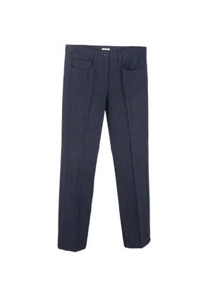 Miu Miu Pre-Owned cropped wool trousers - Blue