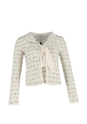 Giambattista Valli Vintage bouclé bow jacket - Neutrals