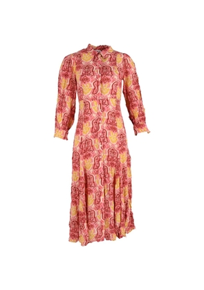 Rixo Maddison shirt midi dress - Pink