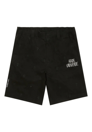 AAPE BY *A BATHING APE® pattern-jacquard shorts - Black