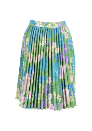 Balenciaga Pre-Owned pleated floral-print skirt - Green