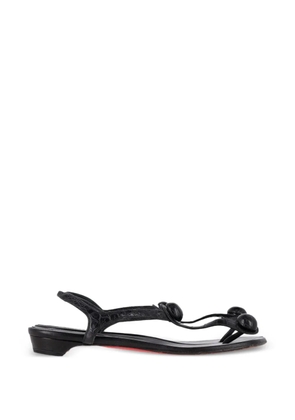Christian Louboutin Pre-Owned thong ankle-strap sandals - Black