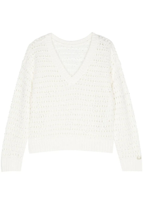TWINSET open knit top - White