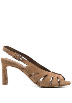 Del Carlo 80mm suede sandals - Brown
