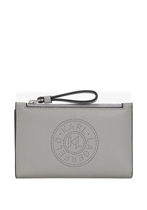 Karl Lagerfeld perforated logo wallet - Grey