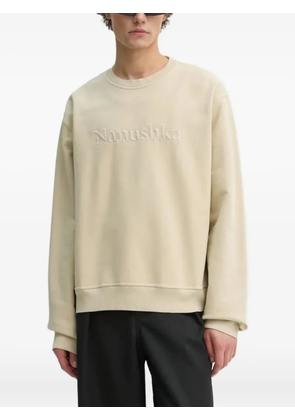Nanushka logo-embroidered sweatshirt - Neutrals