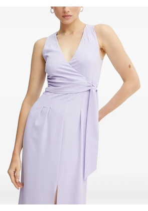 Patrizia Pepe wrap-front midi dress - Purple
