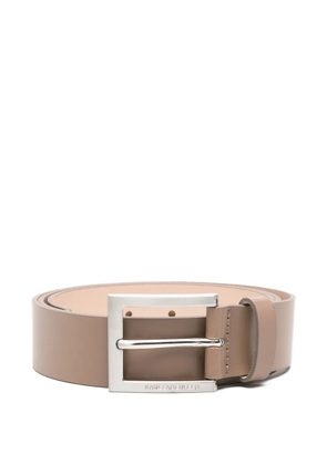 Karl Lagerfeld square-buckle leather belt - Neutrals
