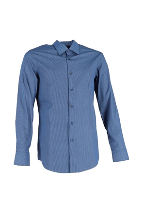 BOSS patterned long-sleeve shirt - Blue