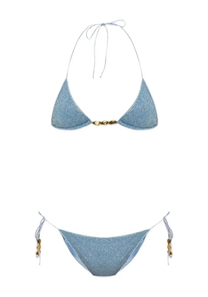 Oséree glitter-detailing bikini - Blue