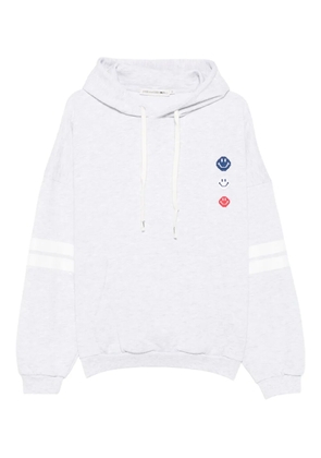 Joshua Sanders smiley-face stripe-detail hoodie - Grey