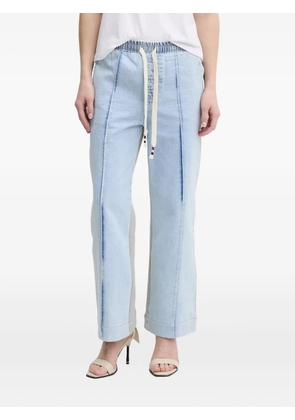 Desigual denim-panelled sweatpants - Blue