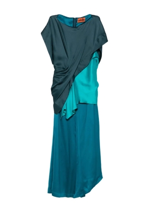 colville Seung draped silk dress - Green