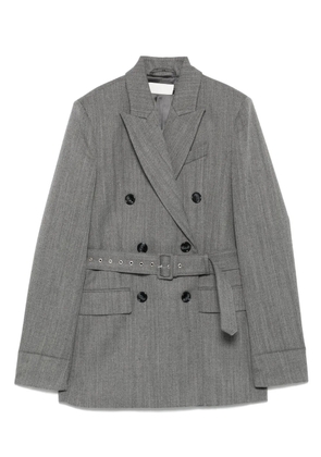 RACIL belted double-breasted blazer - Grey