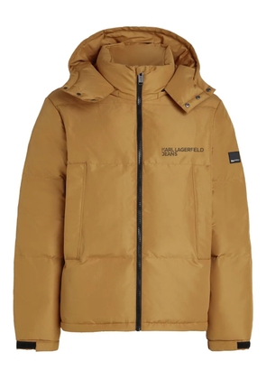Karl Lagerfeld Jeans hooded puffer jacket - Neutrals