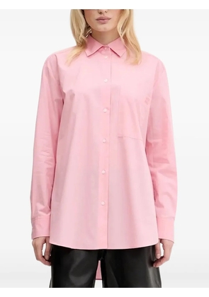 HUGO embroidered-logo cotton shirt - Pink