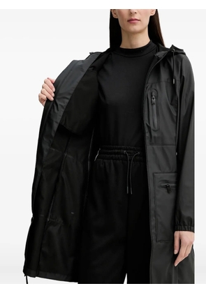 Rains hooded pocketed raincoat - Black