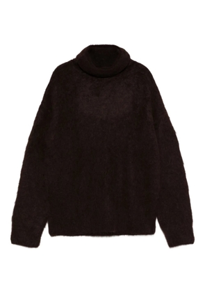 Uma Wang turtleneck fluffy sweater - Brown