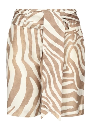 MARCIANO by GUESS x Guess zebra-print belted shorts - White