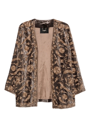 Seventy embroidered velvet coat - Grey