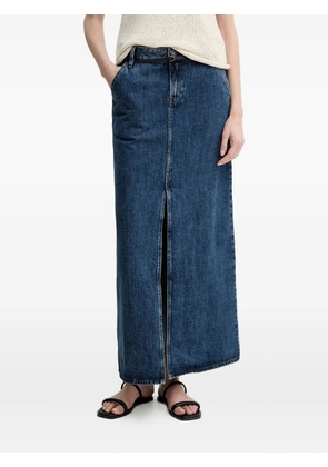 G-Star RAW logo-patch denim maxi skirt - Blue