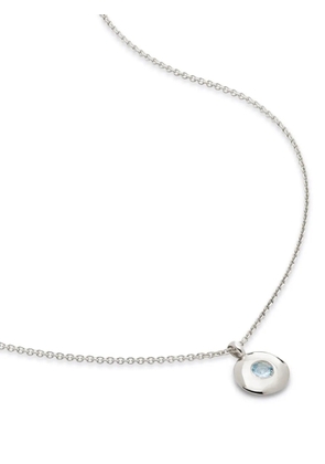 Monica Vinader March birthstone necklace - Silver
