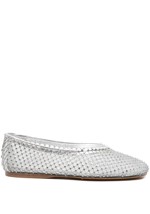 Forte Forte crystal-mesh ballet flats - Silver