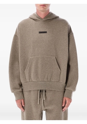 FEAR OF GOD ESSENTIALS logo-appliqué fleece hoodie - Brown