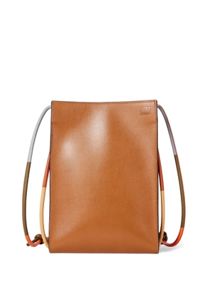 Paul Smith leather-trimmed multi-strap messenger bag - Brown