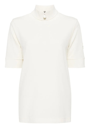 Moncler zip cotton T-shirt - Neutrals