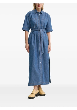 MUNTHE belted denim dress - Blue